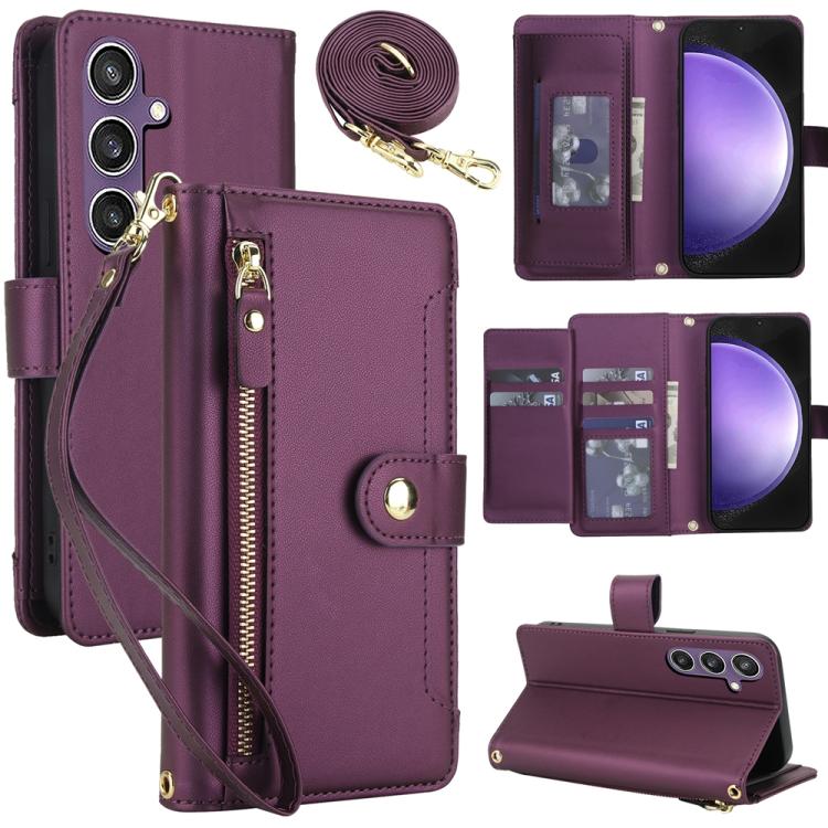 Seven Card Slots Zipper Wallet Leather Phone Case with Lanyard, For Samsung Galaxy S25 FE 5G, For Samsung Galaxy S25 Edge 5G, For Samsung Galaxy S25 5G / S24 5G, For Samsung Galaxy S25+ 5G / S24+ 5G, For Samsung Galaxy S25 Ultra 5G                     ...