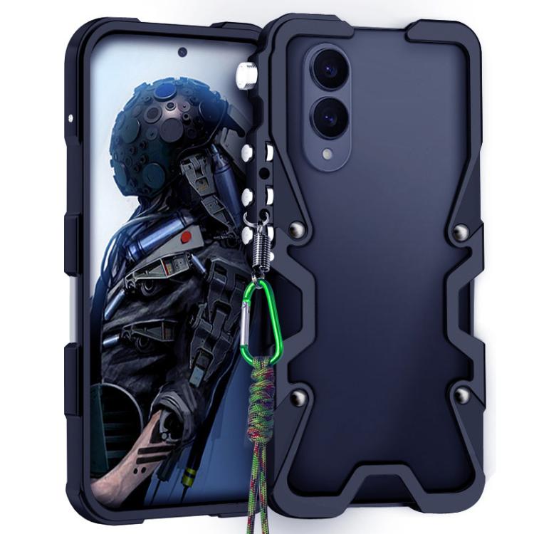 Trigger Design Hollow Metal Frame Phone Case with Lanyard, For Samsung Galaxy S26+ 5G, For Samsung Galaxy S26 Ultra 5G, For Samsung Galaxy S25 FE 5G, For Samsung Galaxy S25 Edge 5G, For Samsung Galaxy S25+ 5G, For Samsung Galaxy S25 Ultra 5G           ...