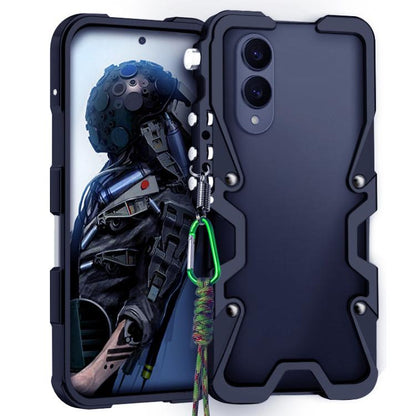 Trigger Design Hollow Metal Frame Phone Case with Lanyard, For Samsung Galaxy S26+ 5G, For Samsung Galaxy S26 Ultra 5G, For Samsung Galaxy S25 FE 5G, For Samsung Galaxy S25 Edge 5G, For Samsung Galaxy S25+ 5G, For Samsung Galaxy S25 Ultra 5G           ...