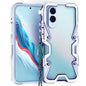 Trigger Design Hollow Metal Frame Phone Case with Lanyard, For Samsung Galaxy S26+ 5G, For Samsung Galaxy S26 Ultra 5G, For Samsung Galaxy S25 FE 5G, For Samsung Galaxy S25 Edge 5G, For Samsung Galaxy S25+ 5G, For Samsung Galaxy S25 Ultra 5G           ...