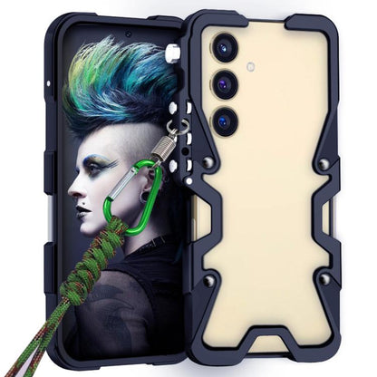 Trigger Design Hollow Metal Frame Phone Case with Lanyard, For Samsung Galaxy S26+ 5G, For Samsung Galaxy S26 Ultra 5G, For Samsung Galaxy S25 FE 5G, For Samsung Galaxy S25 Edge 5G, For Samsung Galaxy S25+ 5G, For Samsung Galaxy S25 Ultra 5G           ...