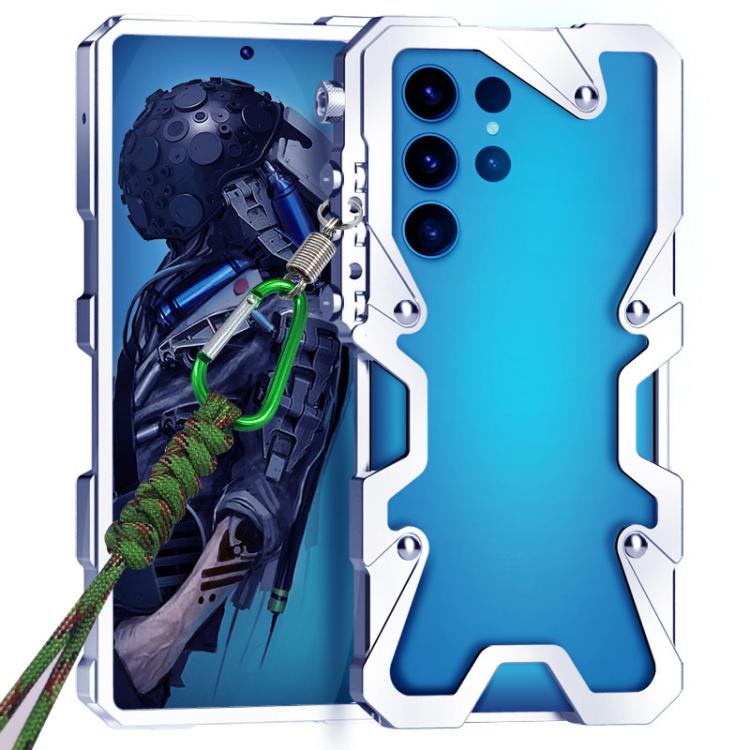 Trigger Design Hollow Metal Frame Phone Case with Lanyard, For Samsung Galaxy S25 FE 5G, For Samsung Galaxy S25 Edge 5G, For Samsung Galaxy S25 5G, For Samsung Galaxy S25+ 5G, For Samsung Galaxy S25 Ultra 5G, For Samsung Galaxy S24 FE 5G               ...