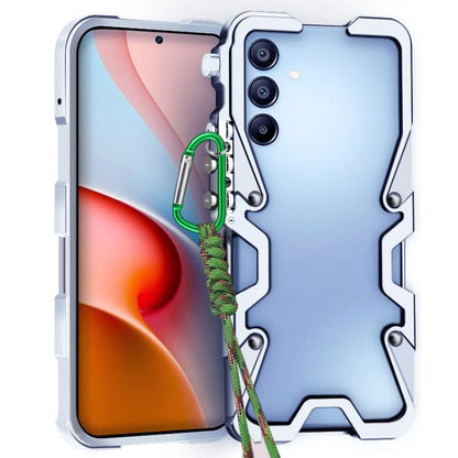 Trigger Design Hollow Metal Frame Phone Case with Lanyard, For Samsung Galaxy S26+ 5G, For Samsung Galaxy S26 Ultra 5G, For Samsung Galaxy S25 FE 5G, For Samsung Galaxy S25 Edge 5G, For Samsung Galaxy S25+ 5G, For Samsung Galaxy S25 Ultra 5G           ...