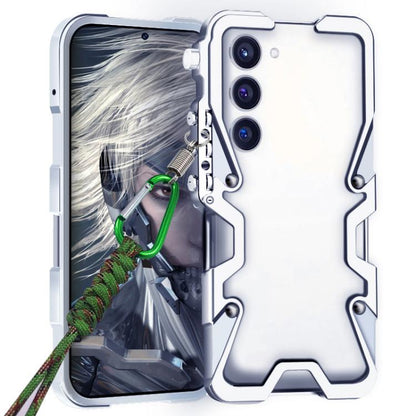 Trigger Design Hollow Metal Frame Phone Case with Lanyard, For Samsung Galaxy S26+ 5G, For Samsung Galaxy S26 Ultra 5G, For Samsung Galaxy S25 FE 5G, For Samsung Galaxy S25 Edge 5G, For Samsung Galaxy S25+ 5G, For Samsung Galaxy S25 Ultra 5G           ...