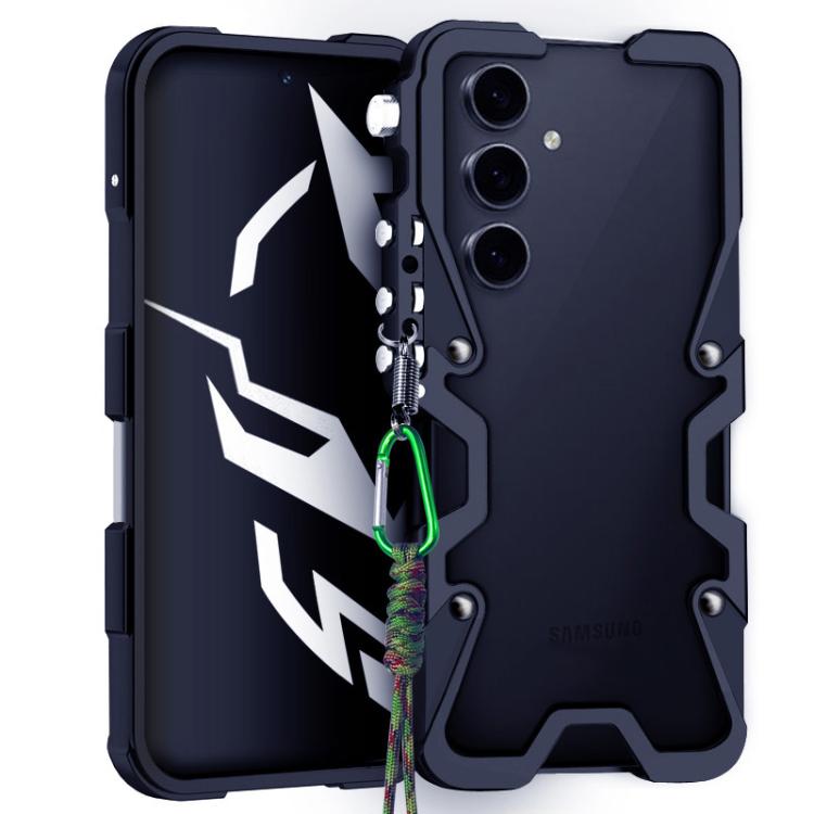 Trigger Design Hollow Metal Frame Phone Case with Lanyard, For Samsung Galaxy S26+ 5G, For Samsung Galaxy S26 Ultra 5G, For Samsung Galaxy S25 FE 5G, For Samsung Galaxy S25 Edge 5G, For Samsung Galaxy S25+ 5G, For Samsung Galaxy S25 Ultra 5G           ...