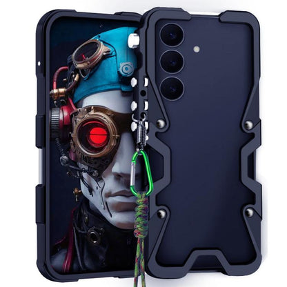 Trigger Design Hollow Metal Frame Phone Case with Lanyard, For Samsung Galaxy S26+ 5G, For Samsung Galaxy S26 Ultra 5G, For Samsung Galaxy S25 FE 5G, For Samsung Galaxy S25 Edge 5G, For Samsung Galaxy S25+ 5G, For Samsung Galaxy S25 Ultra 5G           ...