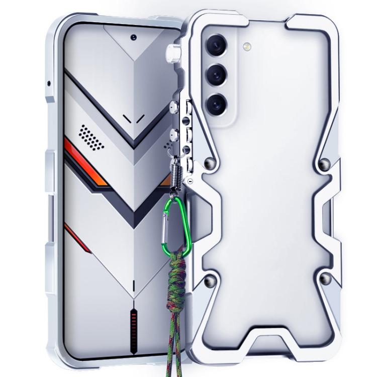 Trigger Design Hollow Metal Frame Phone Case with Lanyard, For Samsung Galaxy S26+ 5G, For Samsung Galaxy S26 Ultra 5G, For Samsung Galaxy S25 FE 5G, For Samsung Galaxy S25 Edge 5G, For Samsung Galaxy S25+ 5G, For Samsung Galaxy S25 Ultra 5G           ...