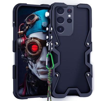 Trigger Design Hollow Metal Frame Phone Case with Lanyard, For Samsung Galaxy S26+ 5G, For Samsung Galaxy S26 Ultra 5G, For Samsung Galaxy S25 FE 5G, For Samsung Galaxy S25 Edge 5G, For Samsung Galaxy S25+ 5G, For Samsung Galaxy S25 Ultra 5G           ...