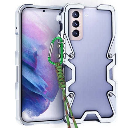 Trigger Design Hollow Metal Frame Phone Case with Lanyard, For Samsung Galaxy S26+ 5G, For Samsung Galaxy S26 Ultra 5G, For Samsung Galaxy S25 FE 5G, For Samsung Galaxy S25 Edge 5G, For Samsung Galaxy S25+ 5G, For Samsung Galaxy S25 Ultra 5G           ...