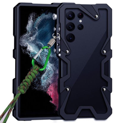 Trigger Design Hollow Metal Frame Phone Case with Lanyard, For Samsung Galaxy S26+ 5G, For Samsung Galaxy S26 Ultra 5G, For Samsung Galaxy S25 FE 5G, For Samsung Galaxy S25 Edge 5G, For Samsung Galaxy S25+ 5G, For Samsung Galaxy S25 Ultra 5G           ...