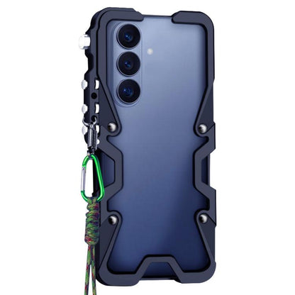 Trigger Design Hollow Metal Frame Phone Case with Lanyard, For Samsung Galaxy S26+ 5G, For Samsung Galaxy S26 Ultra 5G, For Samsung Galaxy S25 FE 5G, For Samsung Galaxy S25 Edge 5G, For Samsung Galaxy S25+ 5G, For Samsung Galaxy S25 Ultra 5G           ...