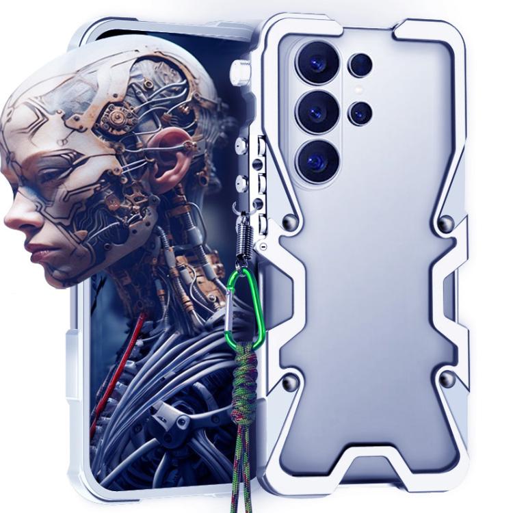 Trigger Design Hollow Metal Frame Phone Case with Lanyard, For Samsung Galaxy S26+ 5G, For Samsung Galaxy S26 Ultra 5G, For Samsung Galaxy S25 FE 5G, For Samsung Galaxy S25 Edge 5G, For Samsung Galaxy S25+ 5G, For Samsung Galaxy S25 Ultra 5G           ...