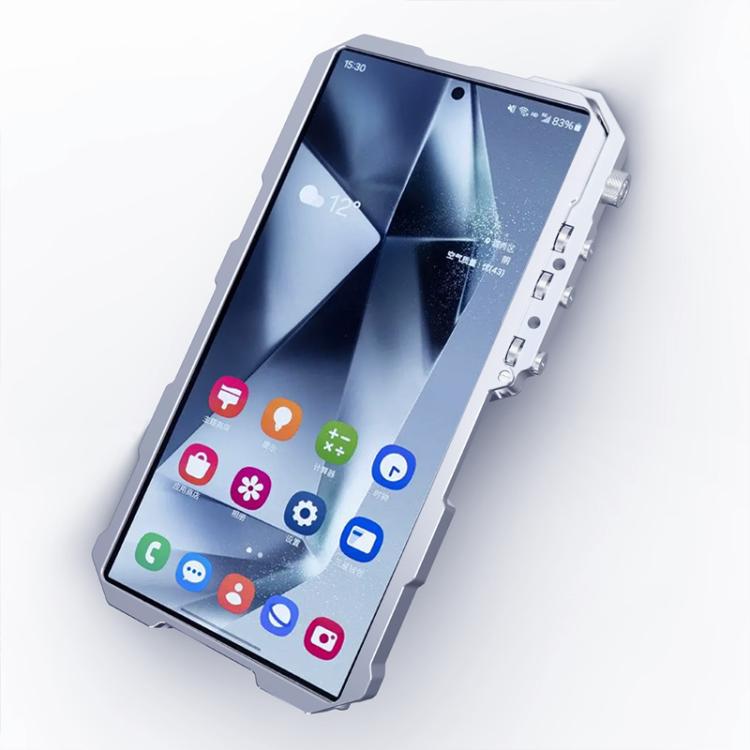 Trigger Design Hollow Metal Frame Phone Case with Lanyard, For Samsung Galaxy S25 FE 5G, For Samsung Galaxy S25 Edge 5G, For Samsung Galaxy S25 5G, For Samsung Galaxy S25+ 5G, For Samsung Galaxy S25 Ultra 5G, For Samsung Galaxy S24 FE 5G               ...