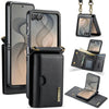 DG.MING M6 Series RFID Tri-fold Card Bag Removable Leather Phone Case with Long Lanyard, For Galaxy Z Flip8 5G, For Samsung Galaxy Z Flip7 FE / Flip6, For Samsung Galaxy Z Flip7 5G