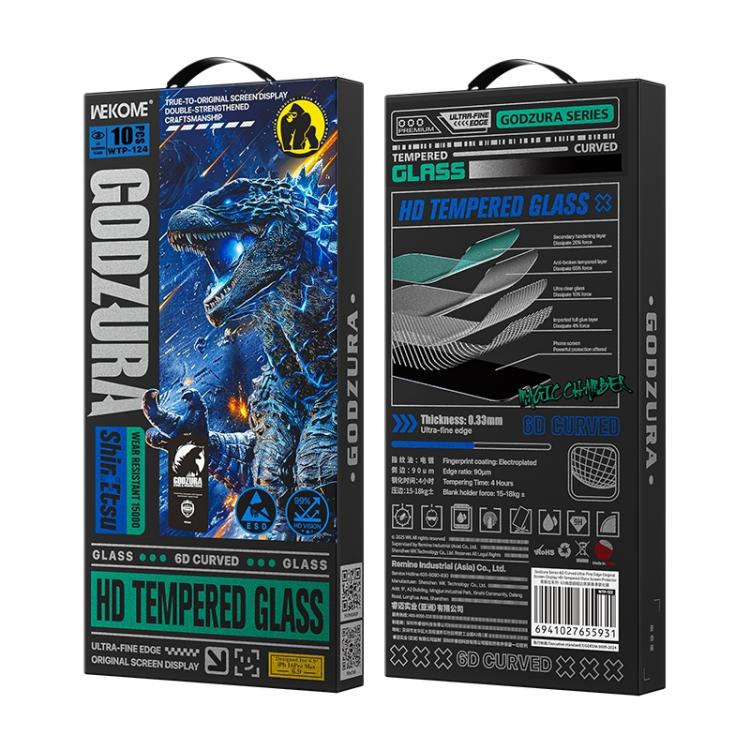 WK WTP-124 10pcs 6D Curved Ultra-Fine Edge HD Full-Screen Tempered Glass Film