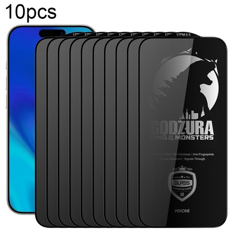 WK WTP-125 10pcs 6D Curved Ultra-Fine Edge Privacy Full-Screen Tempered Glass Film