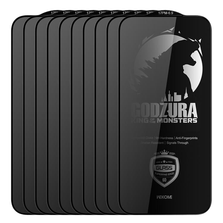 WK WTP-125 10pcs 6D Curved Ultra-Fine Edge Privacy Full-Screen Tempered Glass Film