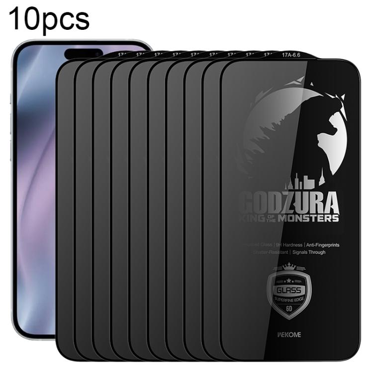 WK WTP-125 10pcs 6D Curved Ultra-Fine Edge Privacy Full-Screen Tempered Glass Film