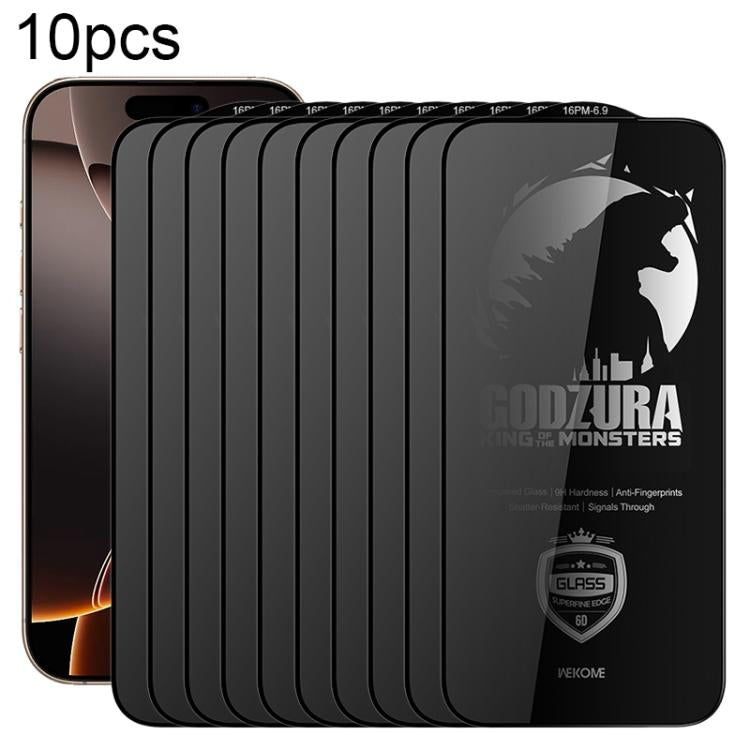 WK WTP-125 10pcs 6D Curved Ultra-Fine Edge Privacy Full-Screen Tempered Glass Film