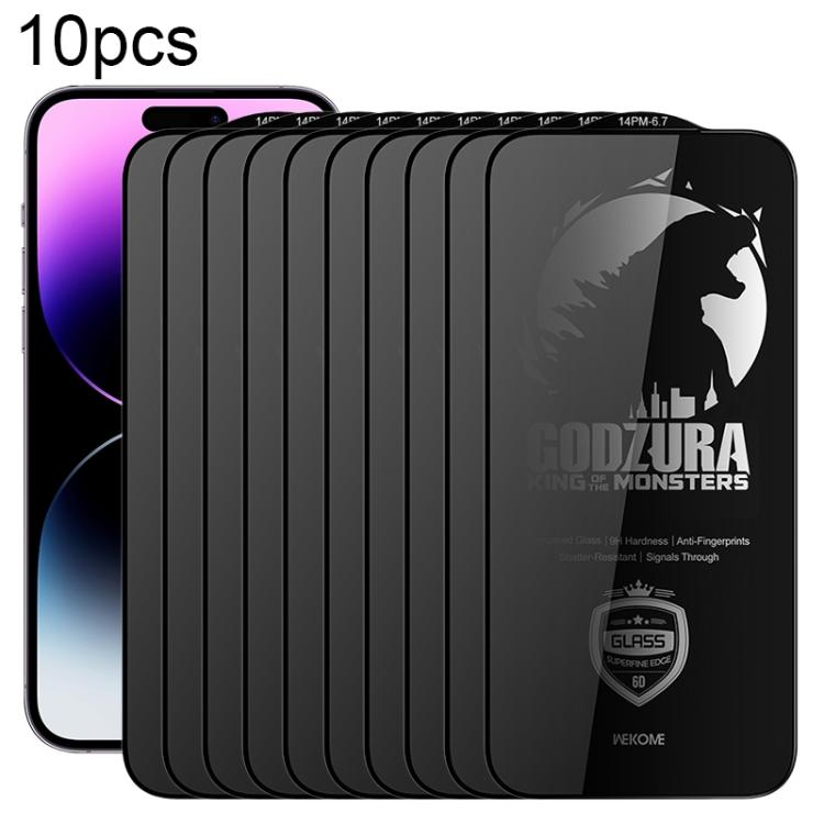 WK WTP-125 10pcs 6D Curved Ultra-Fine Edge Privacy Full-Screen Tempered Glass Film