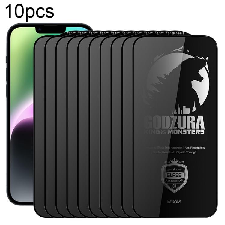 WK WTP-125 10pcs 6D Curved Ultra-Fine Edge Privacy Full-Screen Tempered Glass Film