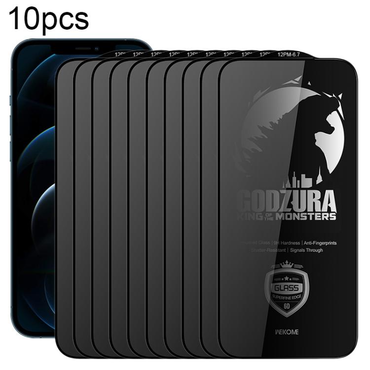 WK WTP-125 10pcs 6D Curved Ultra-Fine Edge Privacy Full-Screen Tempered Glass Film