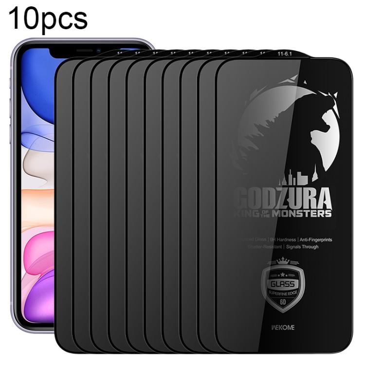 WK WTP-125 10pcs 6D Curved Ultra-Fine Edge Privacy Full-Screen Tempered Glass Film