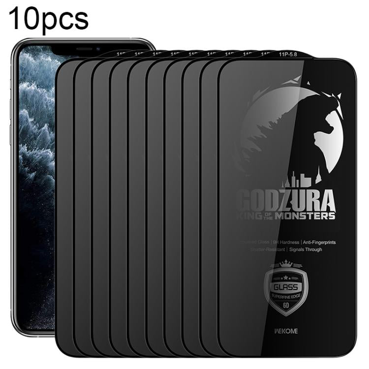 WK WTP-125 10pcs 6D Curved Ultra-Fine Edge Privacy Full-Screen Tempered Glass Film