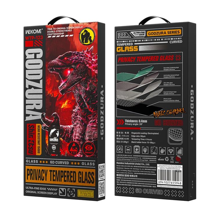 WK WTP-123 6D Curved Ultra-Fine Edge Privacy Full-Screen Tempered Glass Film