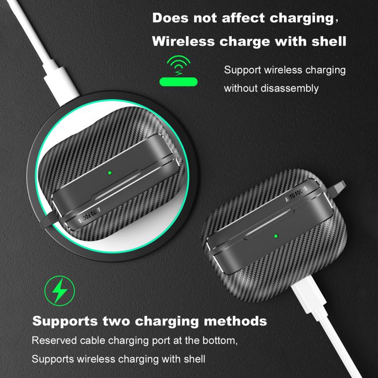 Carbon Fiber Texture Bluetooth Earphone Protective Case