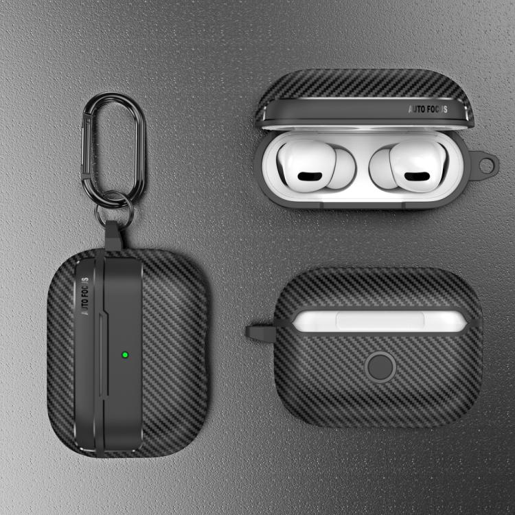 Carbon Fiber Texture Bluetooth Earphone Protective Case