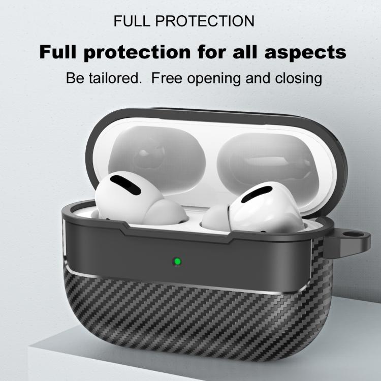 Carbon Fiber Texture Bluetooth Earphone Protective Case