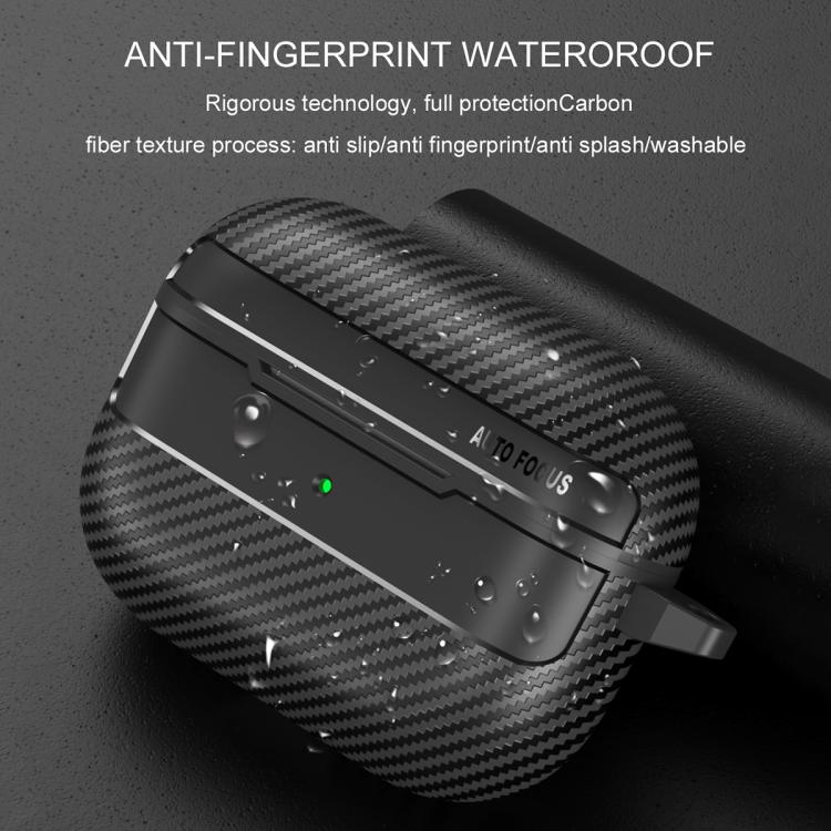 Carbon Fiber Texture Bluetooth Earphone Protective Case