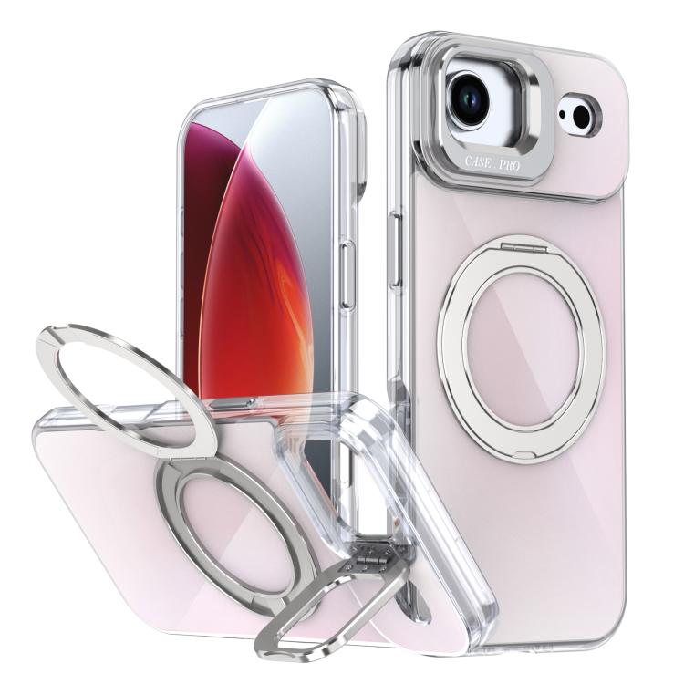 Gradient Discolor Rotating Holder Lens Kickstand Magsafe Phone Case