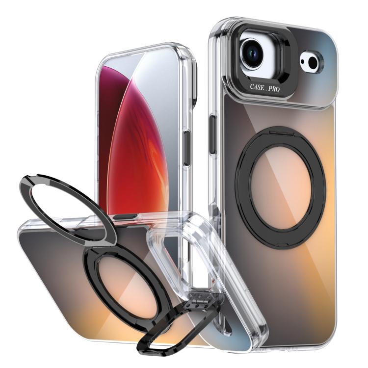 Gradient Discolor Rotating Holder Lens Kickstand Magsafe Phone Case