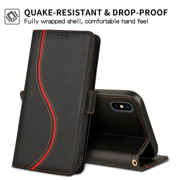 Side Buckle S Curve Leather Phone Case