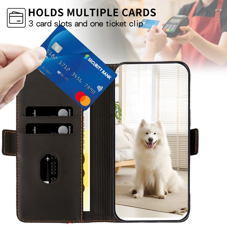 Side Buckle S Curve Leather Phone Case