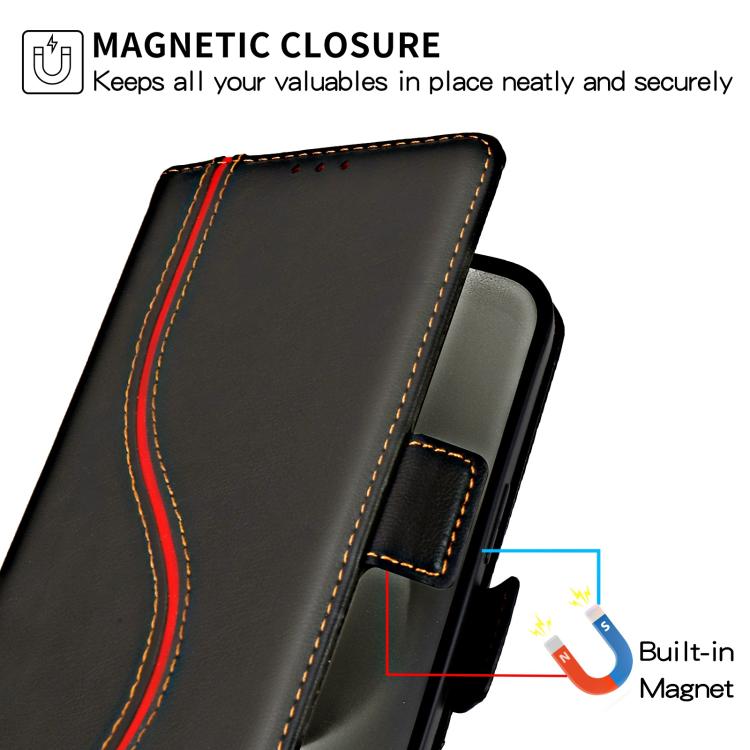 Side Buckle S Curve Leather Phone Case