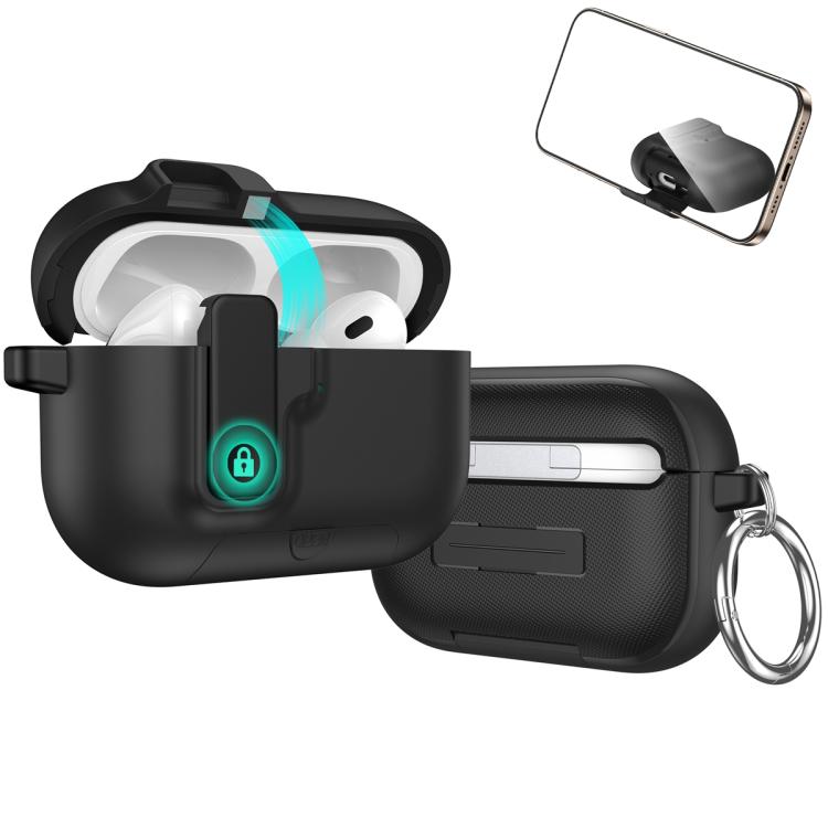 Auto Switch Lock Integrated Holder Wireless Earphone Case