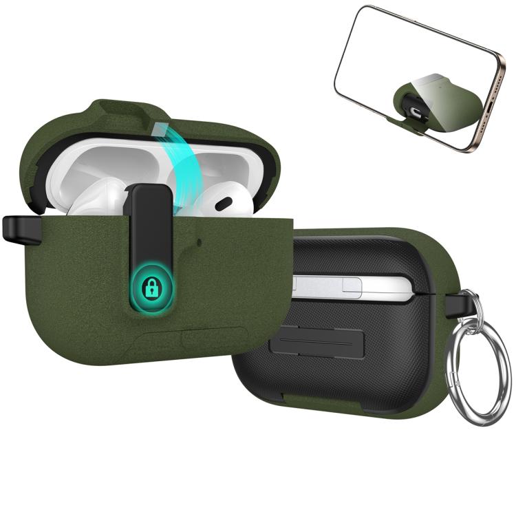 Auto Switch Lock Integrated Holder Wireless Earphone Case
