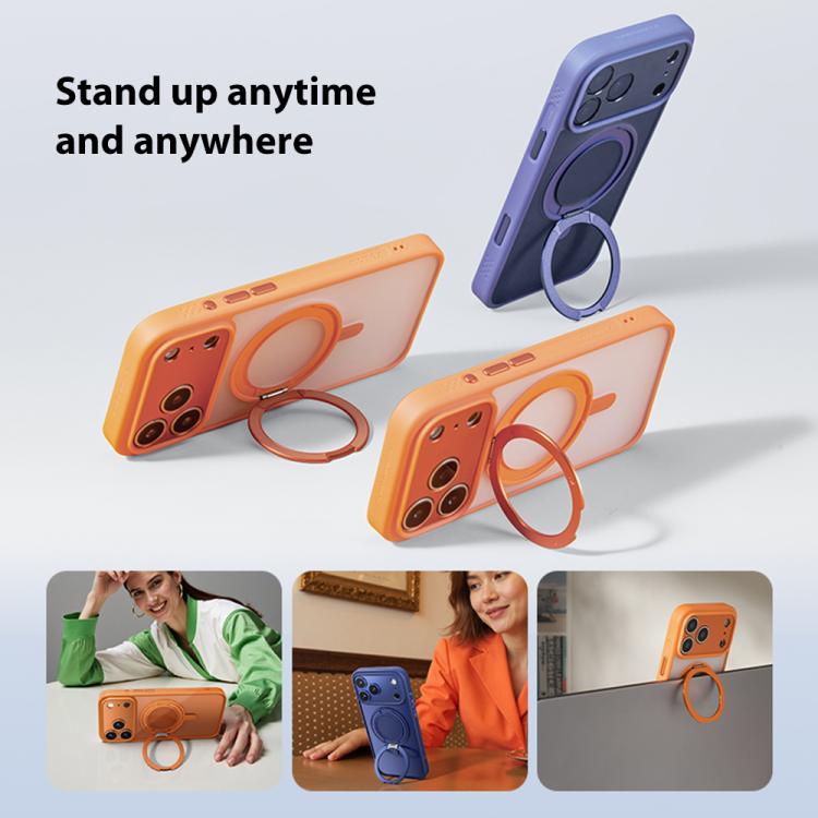 MOMAX Magsafe Magnetic Metal Rotating Holder Phone Case