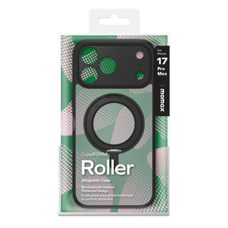 MOMAX Magsafe Magnetic Metal Rotating Holder Phone Case