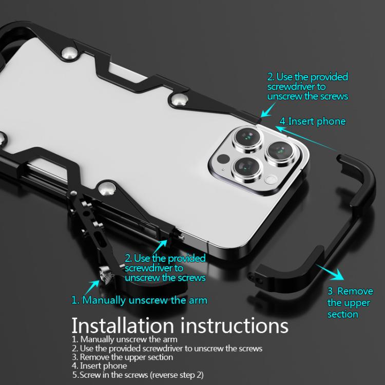Trigger Design Hollow Metal Frame Phone Case with Lanyard