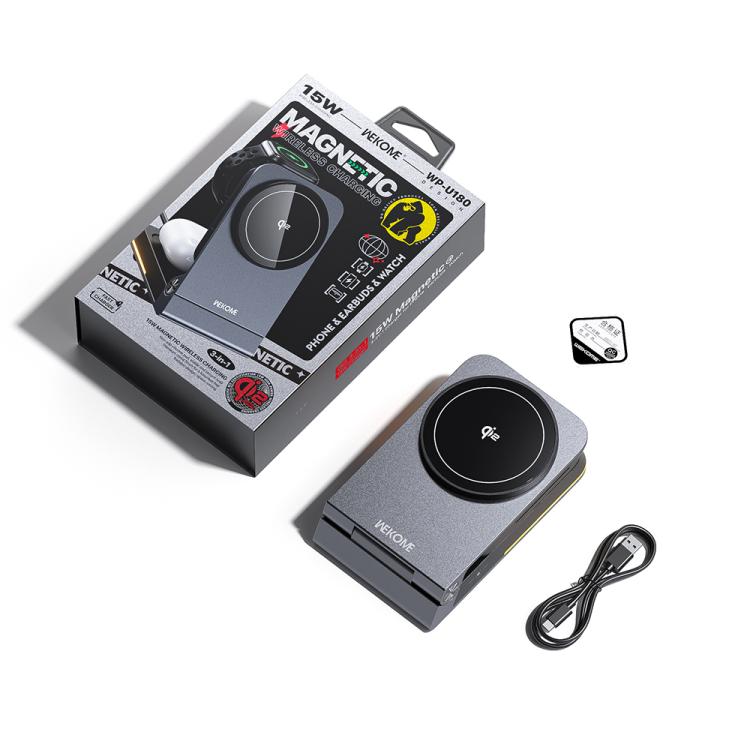 WK WP-U180 Tonayn Qi2 15W 3 in 1 Magnetic Wireless Charger