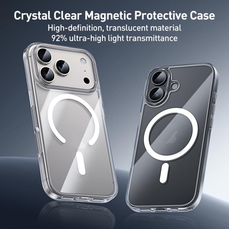 ZGA Magsafe Metal Buttons Clear PC Hybrid TPU Phone Case