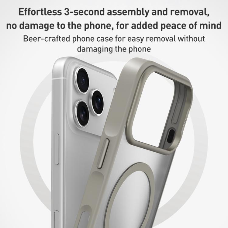 ZGA Matte Clear Magsafe PC Hybrid TPU Phone Case