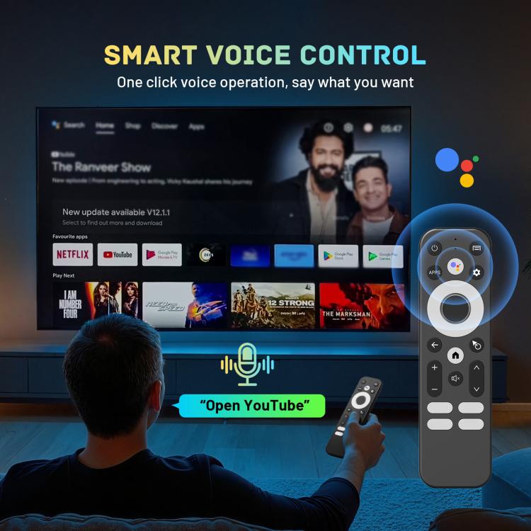 HK1 RBOX X50 Android 14 Smart TV Box with Remote Control, Amlogic S905A Quad-Core