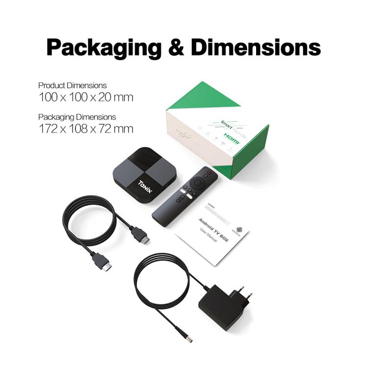 Tanix TX5 Plus Android 14 Smart TV Box with Remote Control, Amlogic S905X5M Quad-Core