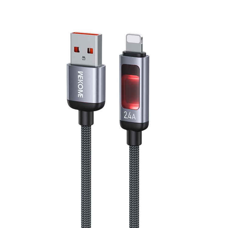 WK WDC-106 2.4A Intelligent Digital Display USB to 8 Pin Fast Charging Data Cable, Length: 1.2m