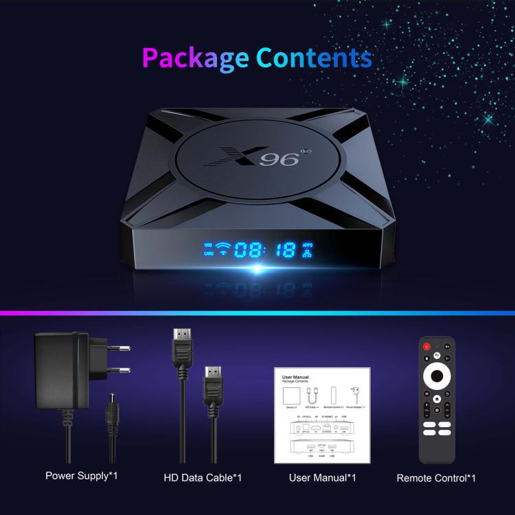 X96 M300 Android 14 Smart TV Box with Remote Control, Amlogic S905X5M Quad-Core
